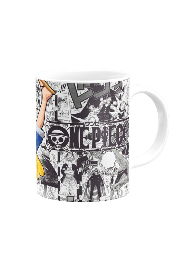 Eagletail India Eagletail India One Piece Luffy Anime #685 Ceramic Coffee Mug (White) - Image 1