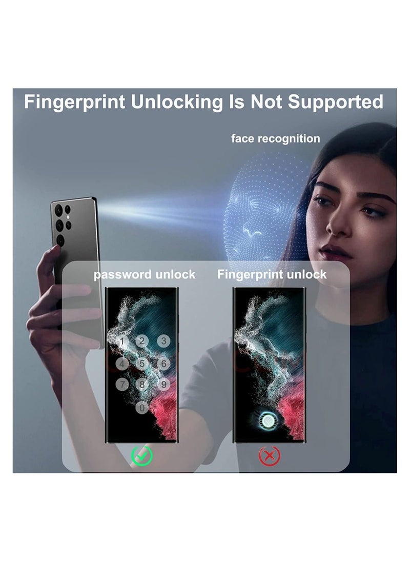 vesus Galaxy S22 Ultra Privacy Screen Protectorï¼ŒS22 Ultra Screen Protector -Anti-Spy 9H Hardness HD Tempered Glass Black Film for Samsung Galaxy S22 Ultra 5G - Image 4