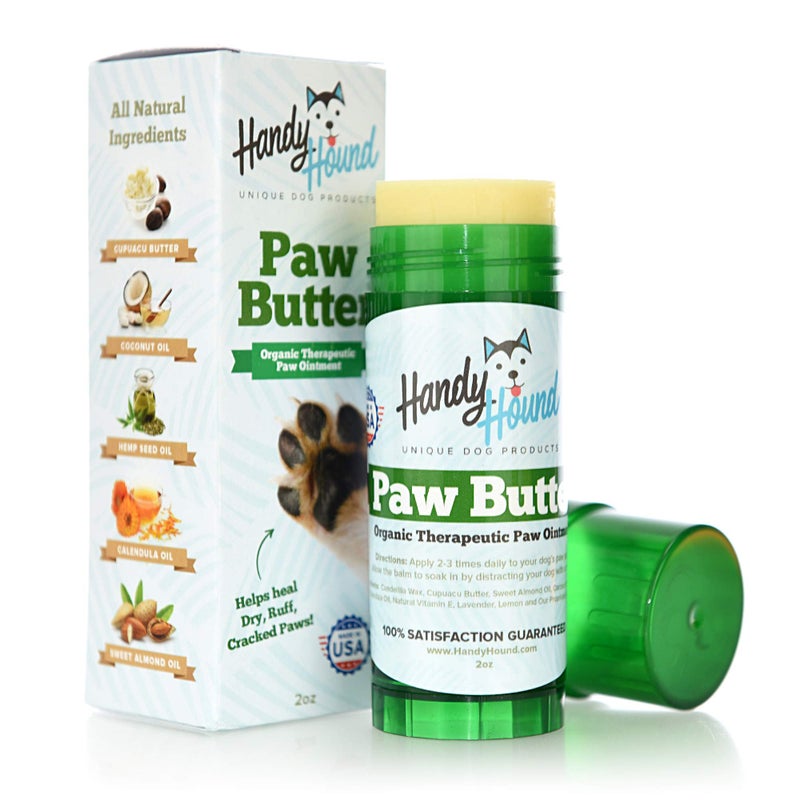 Handy Hound Dog Paw Balm - Paw Butter – Ultimate Dog Paw Protector & Dry Skin Treatment - Nourishing Paw, Nose & Dry Skin Soother - Lick-Safe Paw Balm Dogs Trust - Made in The USA - 2 oz - Image 1