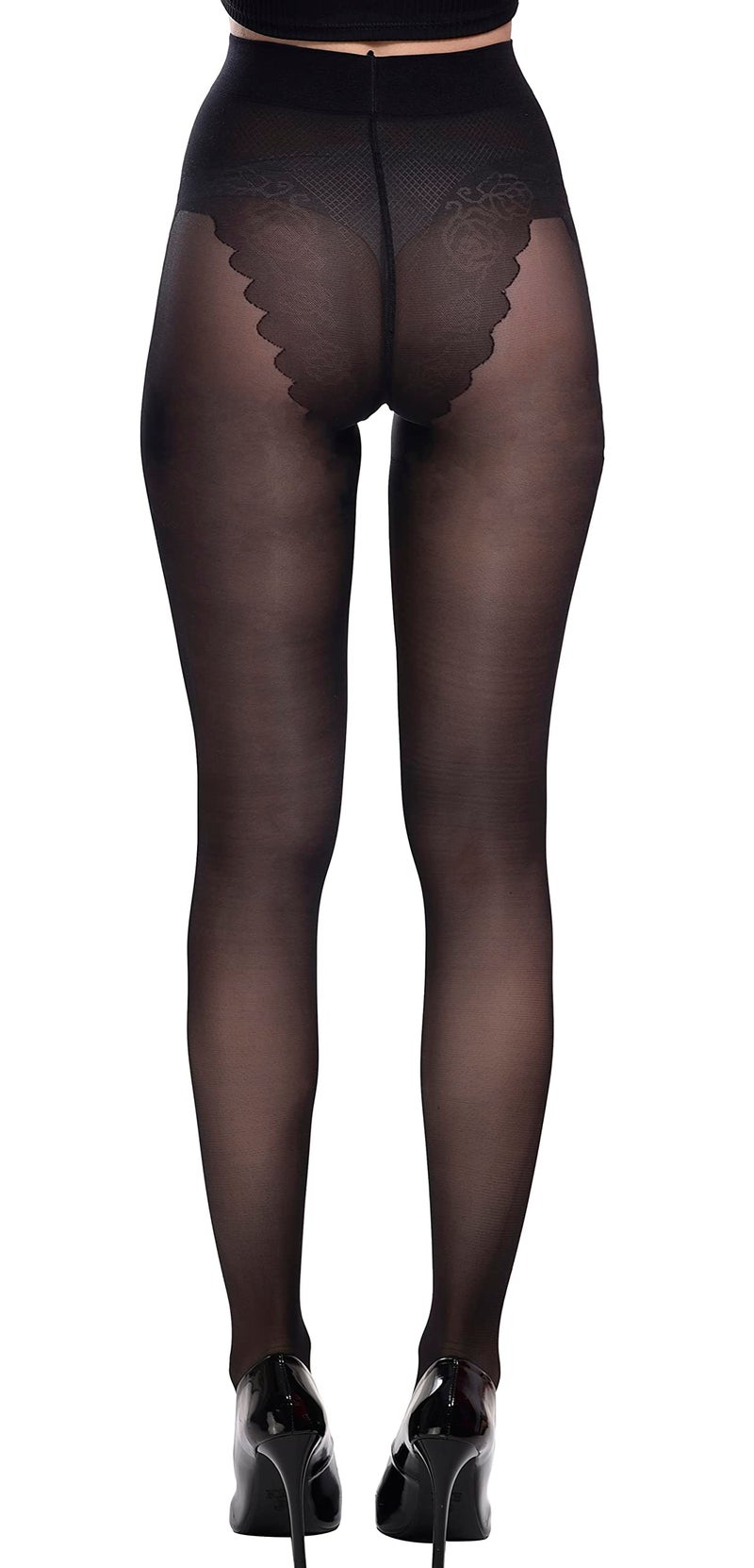 Xs and Os Women Pantyhose High Waist Stockings Tights (Free Size, Black) - Image 3