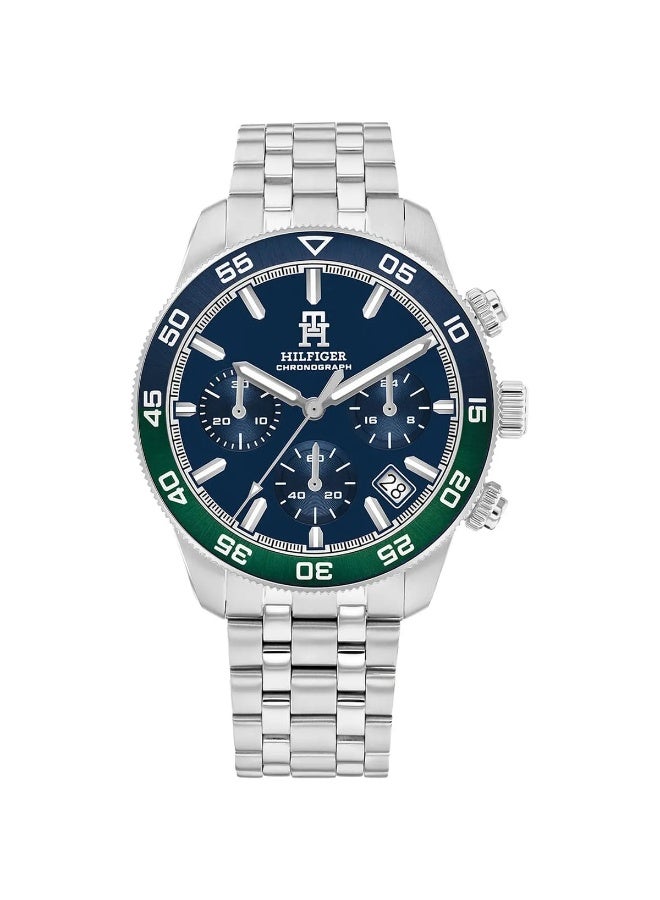 Tommy Hilfiger TH85 Men’s Analog Watch – Blue Dial, Stainless Steel Strap, Quartz Movement (1792185)