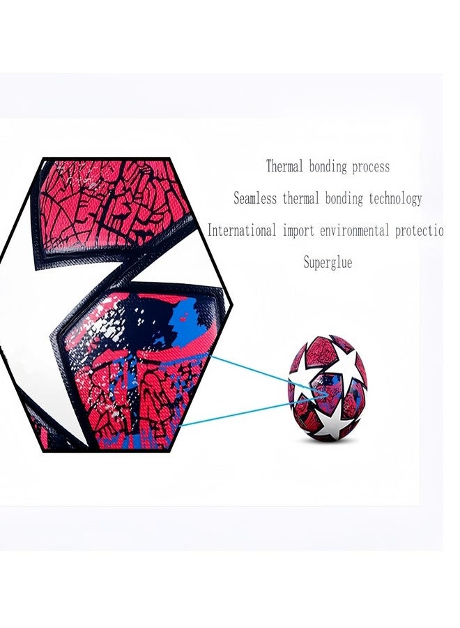 League Soccer Ball, Birthday Present Size 5 Football,Seamless Stitching Durable for School Graduation Youth Anniversary High School College Signature Gift (Red) - Image 4