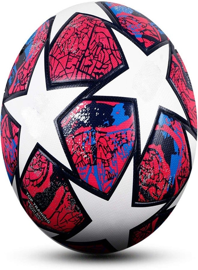 League Soccer Ball, Birthday Present Size 5 Football,Seamless Stitching Durable for School Graduation Youth Anniversary High School College Signature Gift (Red) - Image 2