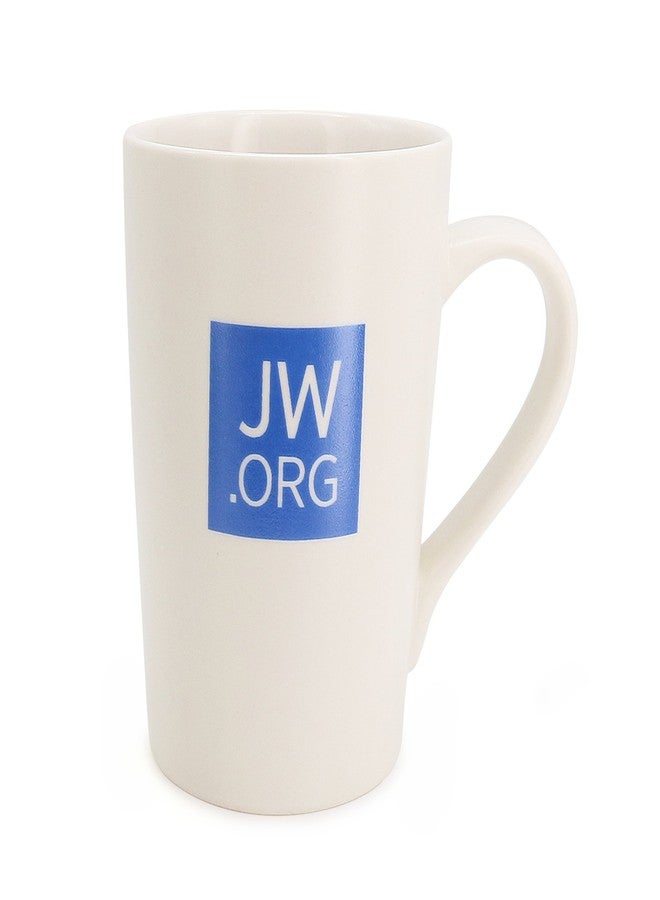 تونوس كوب سيراميك أنيق من تونوس JW.org - هدية رائعة لشهود يهوه، كوب أبيض بشعار JW.ORG - 12 أونصة - Image 1