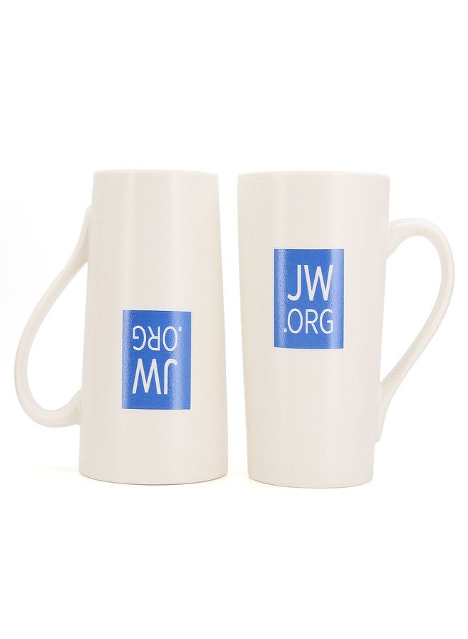 تونوس كوب سيراميك أنيق من تونوس JW.org - هدية رائعة لشهود يهوه، كوب أبيض بشعار JW.ORG - 12 أونصة - Image 2