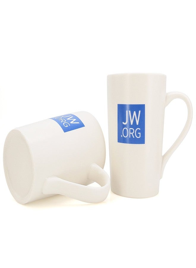 تونوس كوب سيراميك أنيق من تونوس JW.org - هدية رائعة لشهود يهوه، كوب أبيض بشعار JW.ORG - 12 أونصة - Image 3