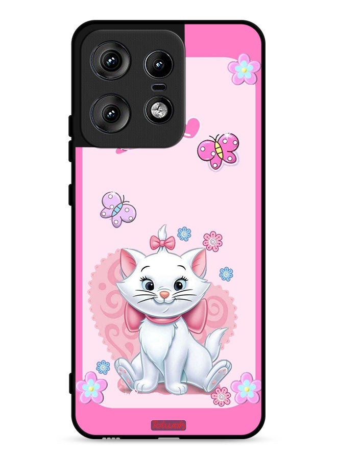 Tolwak Motorola Edge 50 Pro 5G Protective Case Cover Cute Lady Cat - Image 1