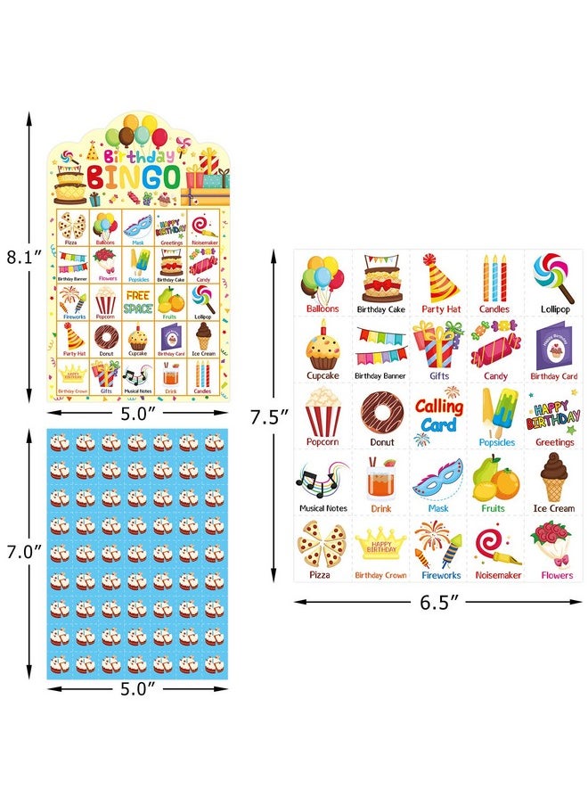 Fancy Land Birthday Bingo Game 24 Players For Kids Diecut Bingo Cards Party Game School Classroom Activities Supplies  - Image 4