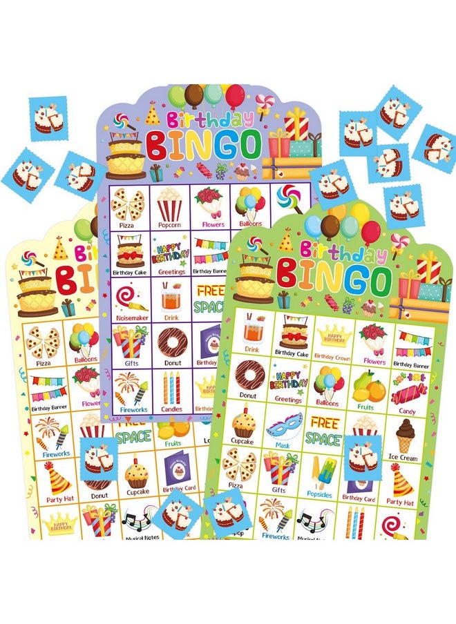 Fancy Land Birthday Bingo Game 24 Players For Kids Diecut Bingo Cards Party Game School Classroom Activities Supplies  - Image 2