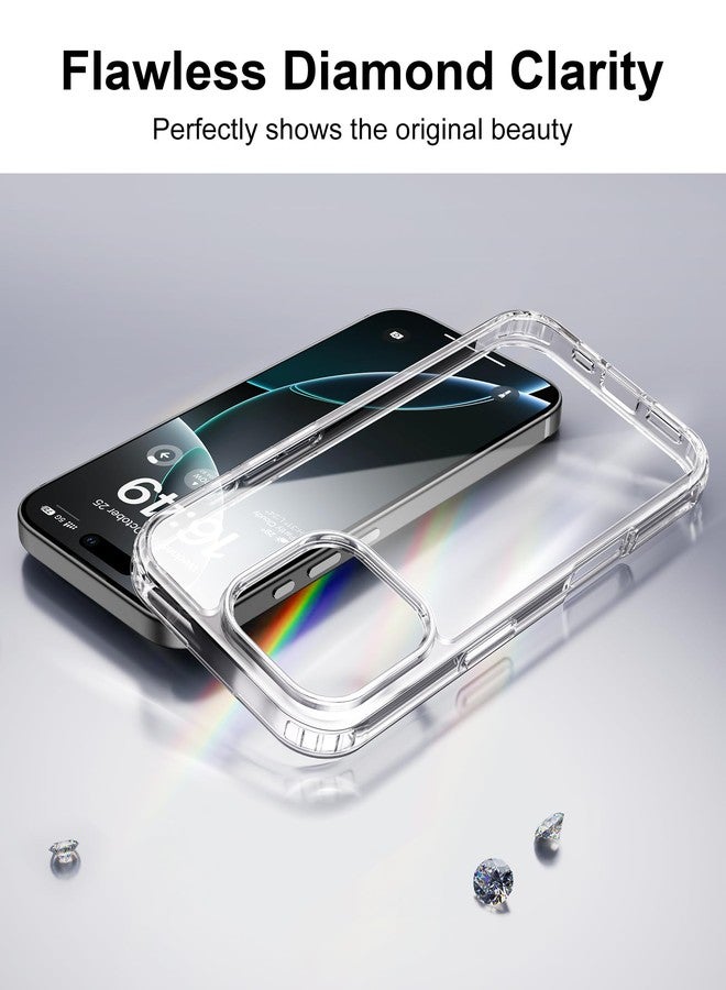 HOOMIL iPhone 16 Pro Max Phone Case Cover, Anti-Yellowing, Shockproof and Anti-Scratch, Transparent Hard Back - Crystal Clear - Image 3