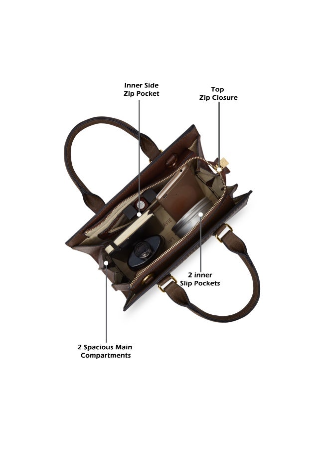 لافي حقيبة يد نسائية صغيرة لوكس مونو إيلي ٢٥ شوكولاتة - Image 5
