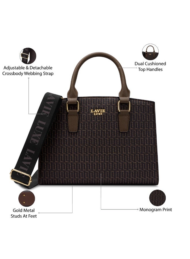 لافي حقيبة يد نسائية صغيرة لوكس مونو إيلي ٢٥ شوكولاتة - Image 3