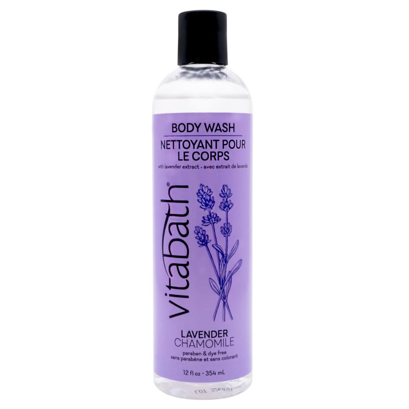 Vitabath Lavender & Chamomile Body Wash Moisturizing Bath & Shower Cleanser & Skincare Radiant Detox & Restore Nourishing Body Polish - Cruelty-Free, Paraben-Free - 12 oz - Image 1