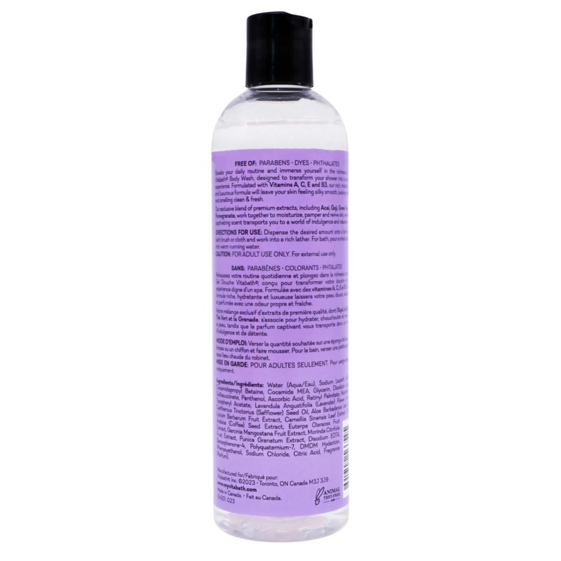 Vitabath Lavender & Chamomile Body Wash Moisturizing Bath & Shower Cleanser & Skincare Radiant Detox & Restore Nourishing Body Polish - Cruelty-Free, Paraben-Free - 12 oz - Image 2