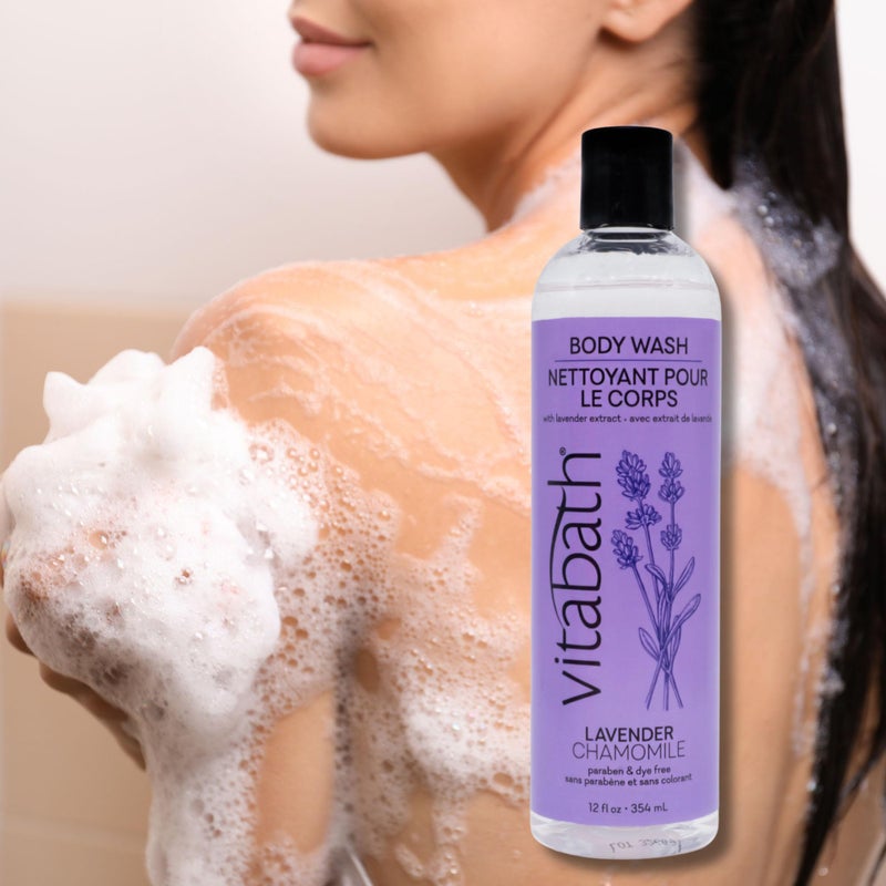 Vitabath Lavender & Chamomile Body Wash Moisturizing Bath & Shower Cleanser & Skincare Radiant Detox & Restore Nourishing Body Polish - Cruelty-Free, Paraben-Free - 12 oz - Image 5
