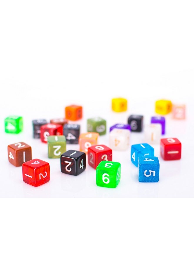 Easy Roller Dice Co. 25 Count Assorted Pack Of 6 Sided Dice - Multi Colored Assortment Of D6 Polyhedral Dice  - Image 3