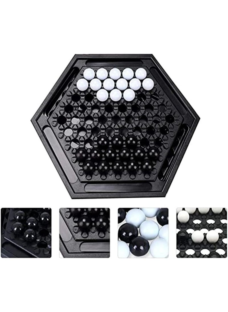 Abalone Marble Strategy Game Winner Board Games Toys Table Desktop Chess Battle Indoor Outdoor Yard Garden Games Party Interactive Educational Game Toys, for Adults Kids - Image 1