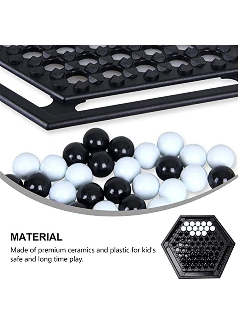 Abalone Marble Strategy Game Winner Board Games Toys Table Desktop Chess Battle Indoor Outdoor Yard Garden Games Party Interactive Educational Game Toys, for Adults Kids - Image 2