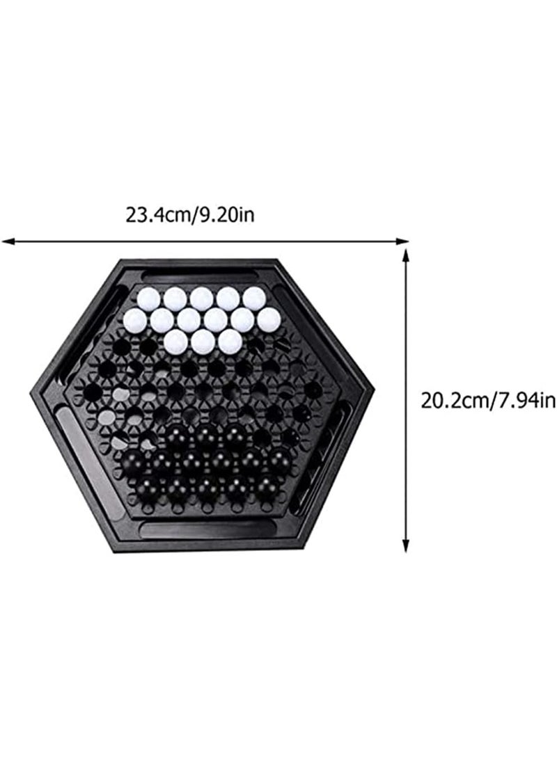 Abalone Marble Strategy Game Winner Board Games Toys Table Desktop Chess Battle Indoor Outdoor Yard Garden Games Party Interactive Educational Game Toys, for Adults Kids - Image 3