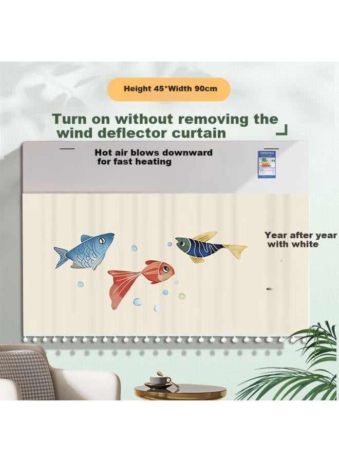 PURPAVWINNER Pupai Air Conditioner Wind Shield Curtain Heat Guide Windproof Cloth For Home Use Pregnant Women Postpartum Baby Dust Cover Central Ac Windproof Curtain 45*90cm Yearly Abundance - Image 1