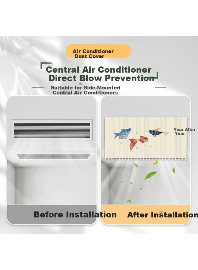 PURPAVWINNER Pupai Air Conditioner Wind Shield Curtain Heat Guide Windproof Cloth For Home Use Pregnant Women Postpartum Baby Dust Cover Central Ac Windproof Curtain 45*90cm Yearly Abundance - Image 2