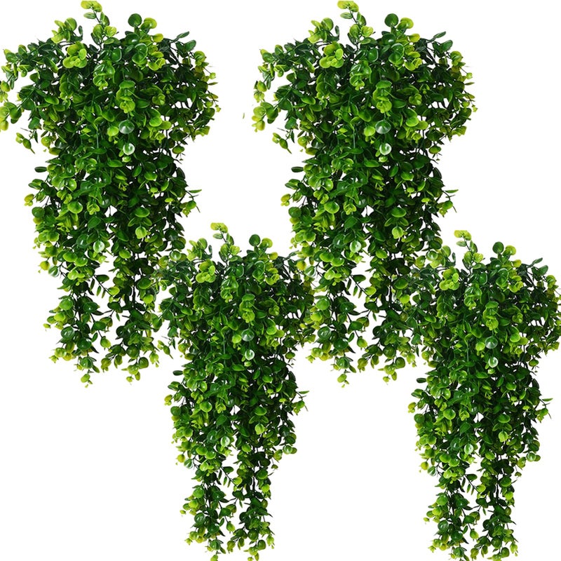 Toprooms Hanging Fake Plants,4 Pcs Faux Eucalyptus Leaf Greenery Vine Plant Faux Plants Fake Ivy Room Decor Home Garden Wedding Party Indoor Outdoor Decorations (Fake Vines) - Image 1