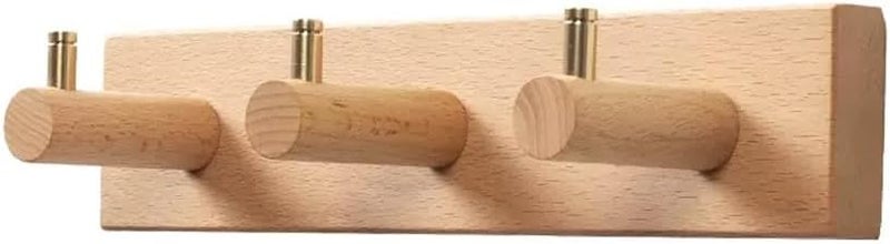 Small Wooden Wall Mounted Coat Hooks Creative Door Hanger For Porch And Household - Image 1