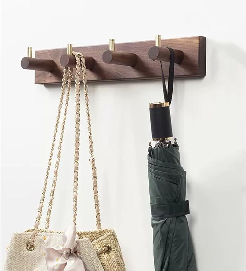 Small Wooden Wall Mounted Coat Hooks Creative Door Hanger For Porch And Household - Image 4