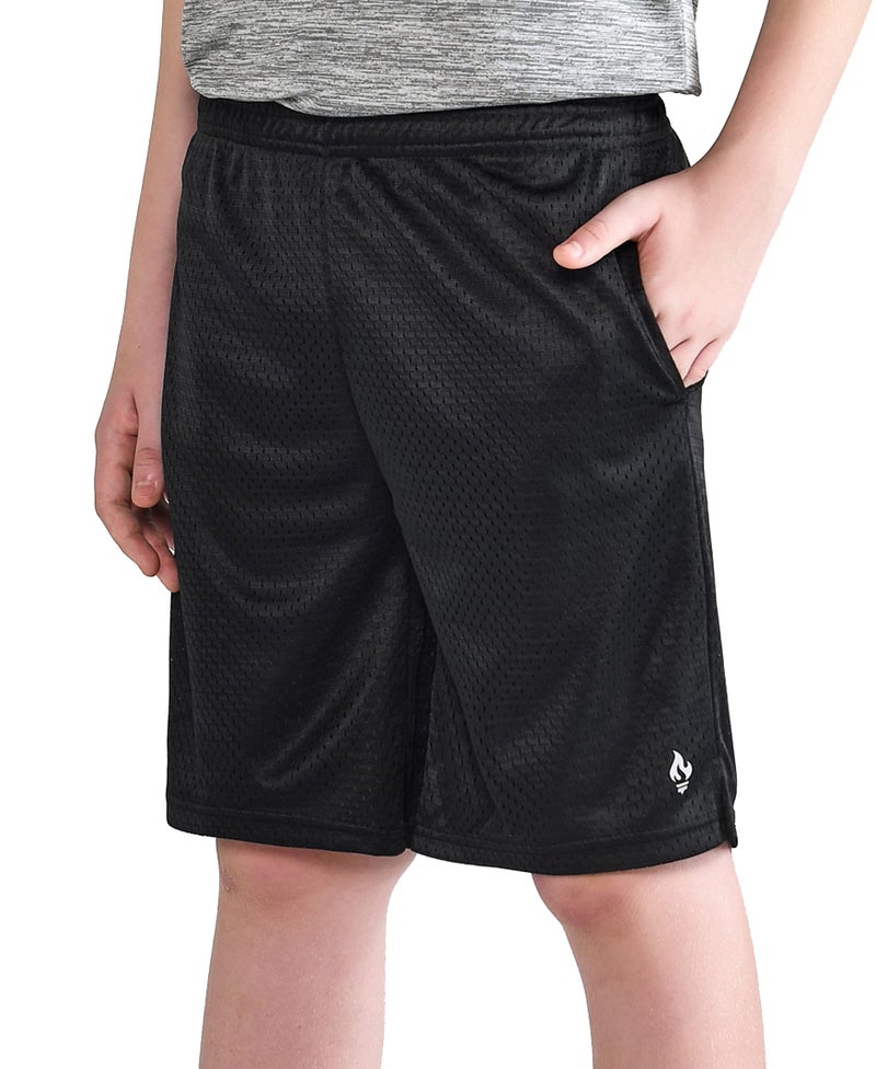 Liberty Pro 5 Pack Boys Athletic Shorts Mesh Basketball Youth Apparel Kids Sports Active Gear with Pockets (Set 1, X-Large) - Image 2