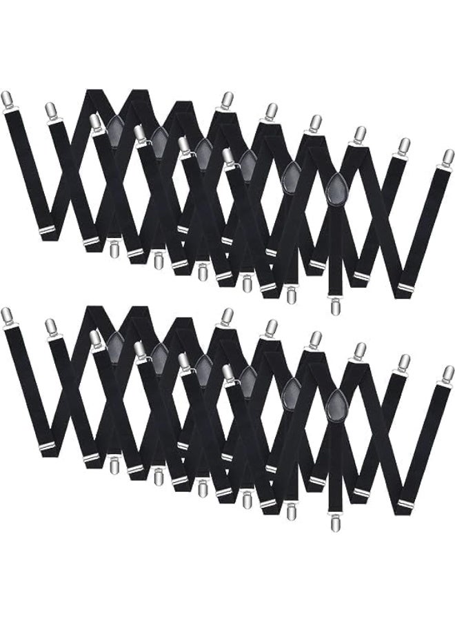 12 Pcs Suspenders for Men Adjustable Suspender Elastic Y Back Style Suspenders Belts for Men Easy to Wear and Take Off for Business Parties Birthday Parties Festival Parties, One Size - Image 1