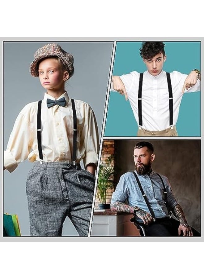 12 Pcs Suspenders for Men Adjustable Suspender Elastic Y Back Style Suspenders Belts for Men Easy to Wear and Take Off for Business Parties Birthday Parties Festival Parties, One Size - Image 3