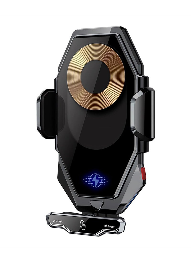 SYOSI - Wireless Car Charger, 15W Fast Charging Automatic Coil Alignment Car Charger Phone Mount Phone Holder, Car Vent Dashboard Mobile Phone Holder for iPhone 15-11 Pro Max for Samsung Galaxy S23 etc - Image 1