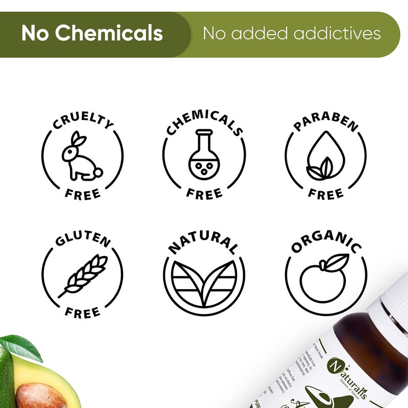 Naturalis Essence of Nature Pure Cold Pressed Avocado Oil Moisturizer for Dry Skin, Body and Hair - 30ml - Image 5
