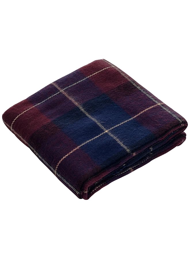 لافيش هوم بطانية تشبه الكشمير 50 بوصة × 60 بوصة باللون الأزرق والأحمر - Image 1