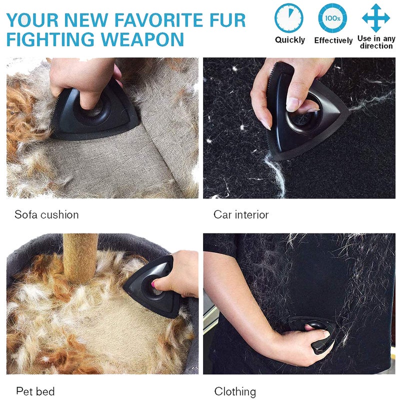 VREENY Mini Pet Hair Remover Brush for Dogs and Cats - Auto Detailing, Car, Home and Fabric Cleaning - Reusable (Multi Color) - Image 3