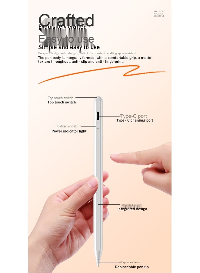 Capacitive Touch Stylus Pen for Android & iOS, Universal Compatible iPad Pencil, Drawing & Writing Touchscreen Pen - Image 5