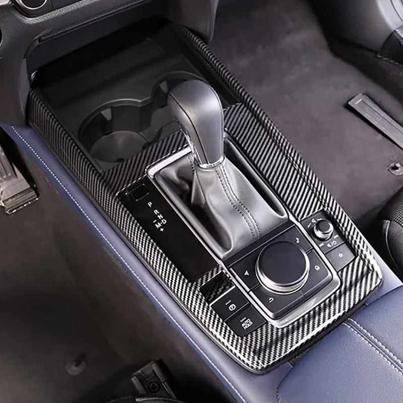 Kadore for 20202025 Mazda CX30 Carbon Fiber Style Shifter Panel Cover Interior Trim  Left Hand Drive 1Piece