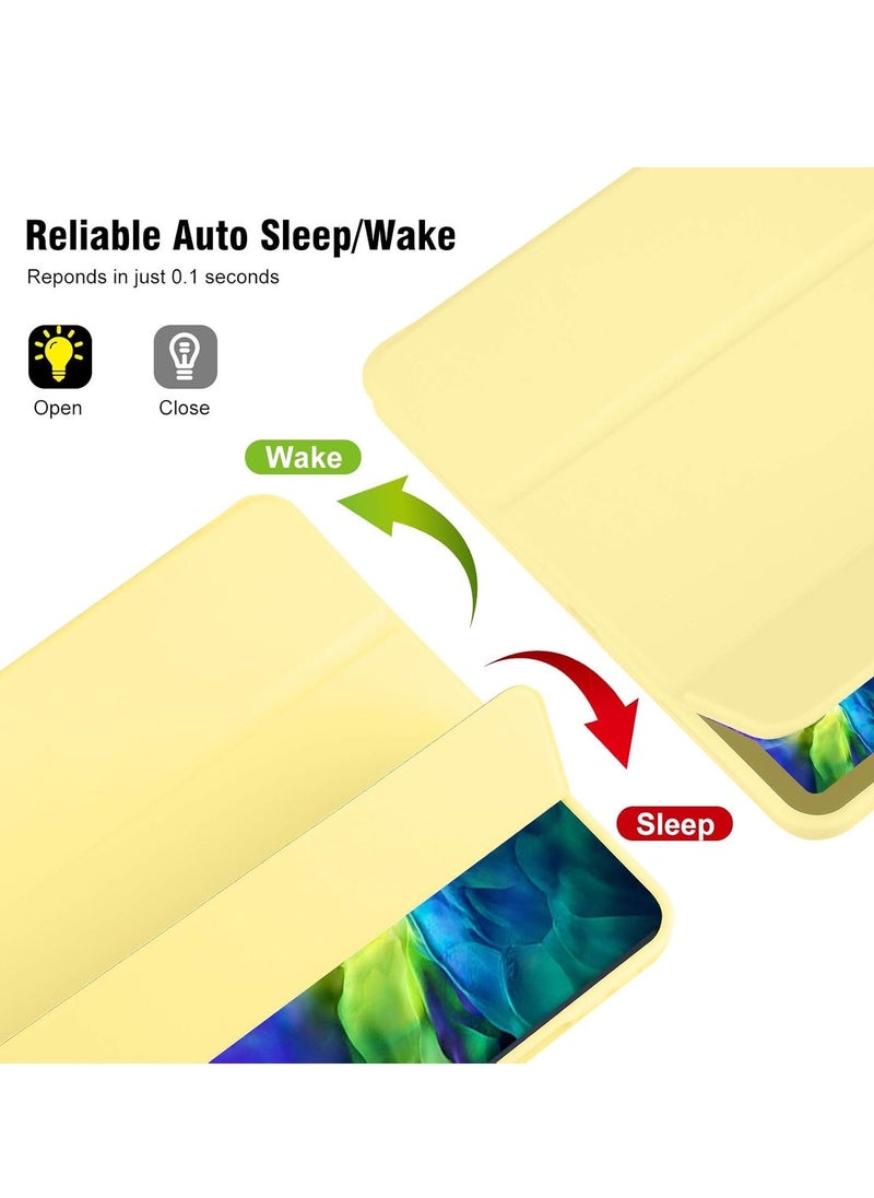 Raxoom iPad 10th Generation Case 2022 with Pencil Holder - Soft TPU Back Protective Smart Trifold Stand Cover for iPad 10.9 Inch (10th Gen), Auto Wake/Sleep - Rose Gold - Image 3