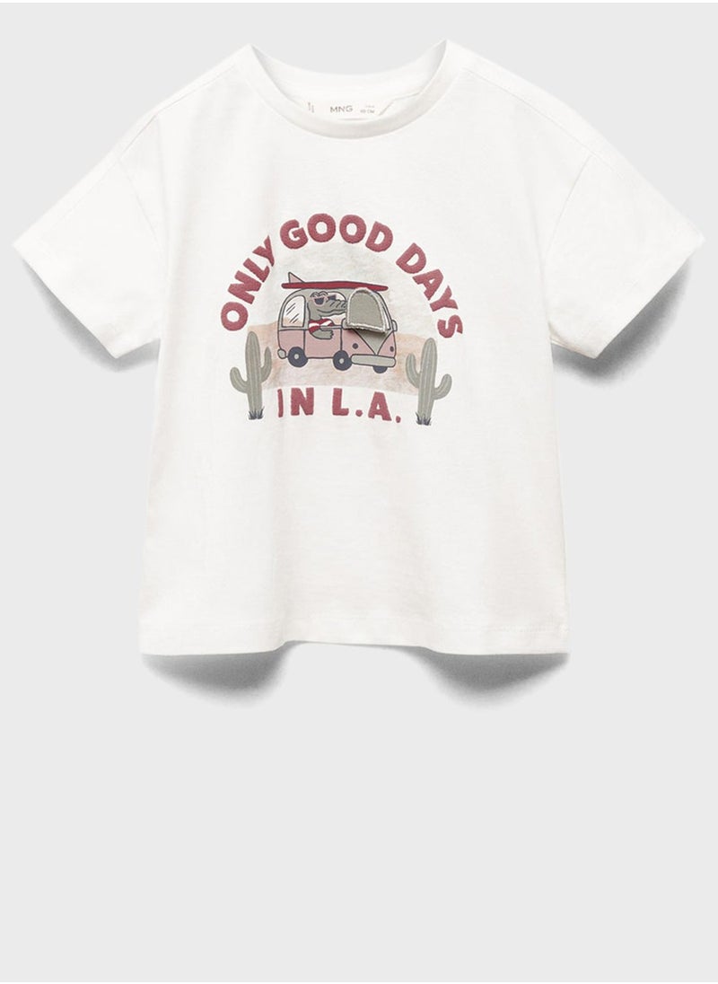 MANGO - Kids Graphic T-Shirt - Image 1
