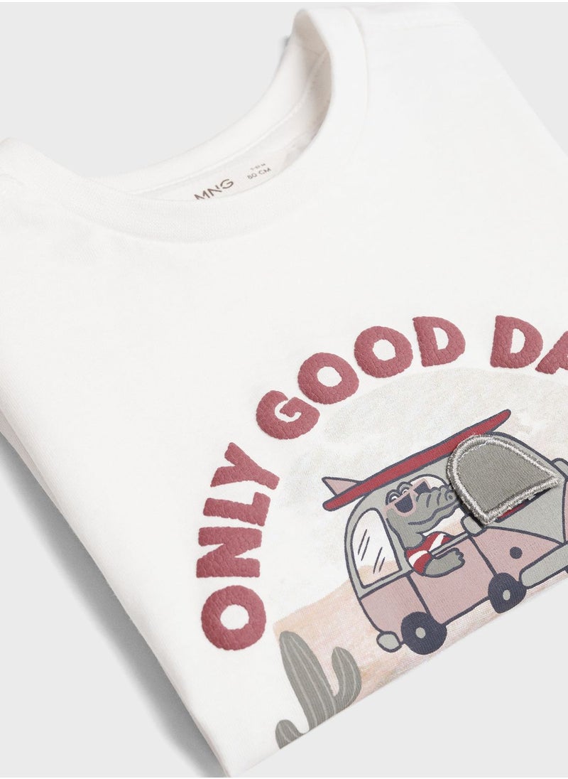 MANGO - Kids Graphic T-Shirt - Image 1