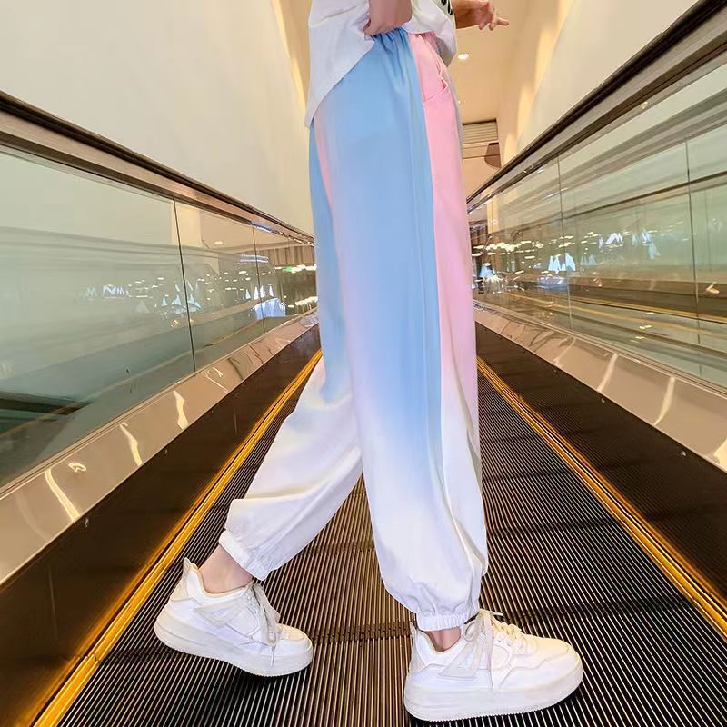 In-Stock Girls' Pants Summer Loose Casual Jogger Pants Breathable Quick-Dry Sports Pants Outerwear Girls' Wide-Leg Pants Thin Style - Image 5