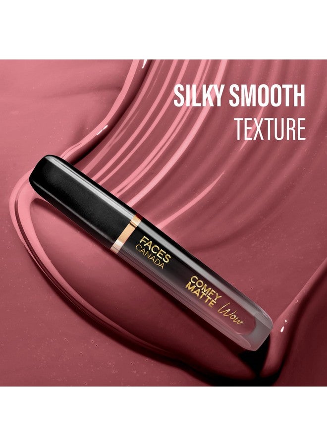 Faces Canada Comfy Matte Wow Liquid Lipstick - Cocoa Crush 07, 3.8Ml | One Swipe Application | Highly Pigmented | Comfortable Wear | Glides Smoothly | Long Lasting | Transferproof