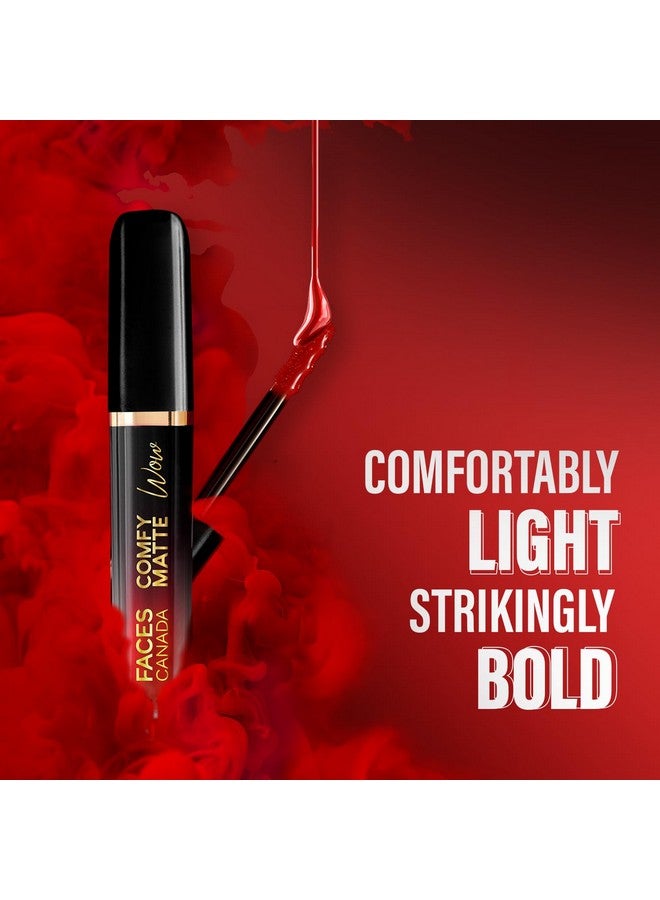 Faces Canada Comfy Matte Wow Liquid Lipstick - Cocoa Crush 07, 3.8Ml | One Swipe Application | Highly Pigmented | Comfortable Wear | Glides Smoothly | Long Lasting | Transferproof