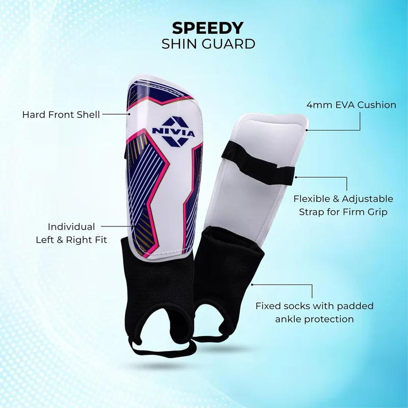 نيفيا Nivia Speedy Adjustable Shin Guard for Football