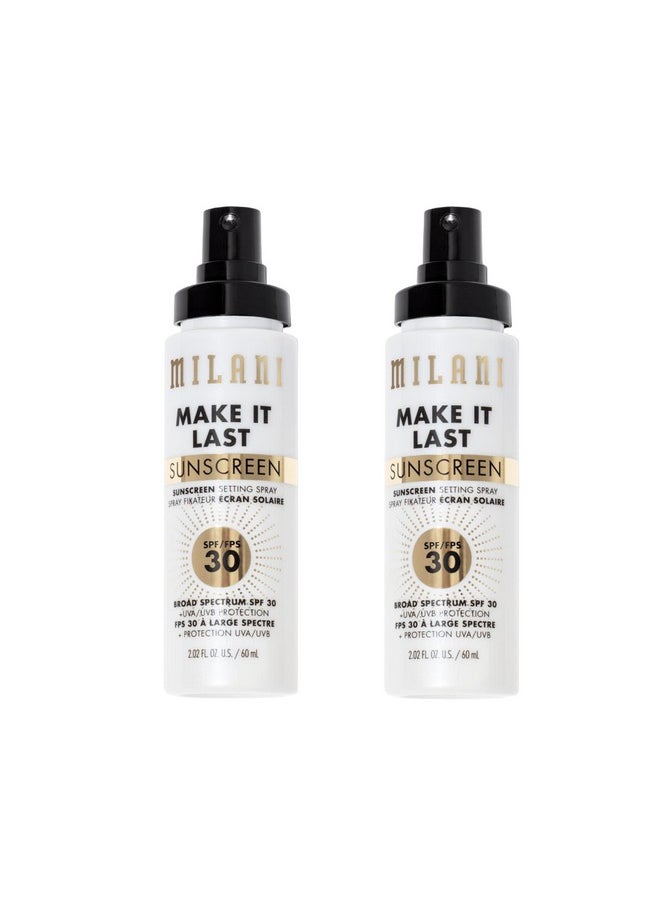 MILANI - Make It Last Sunscreen Sunscreen Setting Spray With Spf 30 Makeup Primer And Setting Spray With Spf30 Sunscreen Long Lasting Makeup Finishing Spray 2 Pack - Image 1
