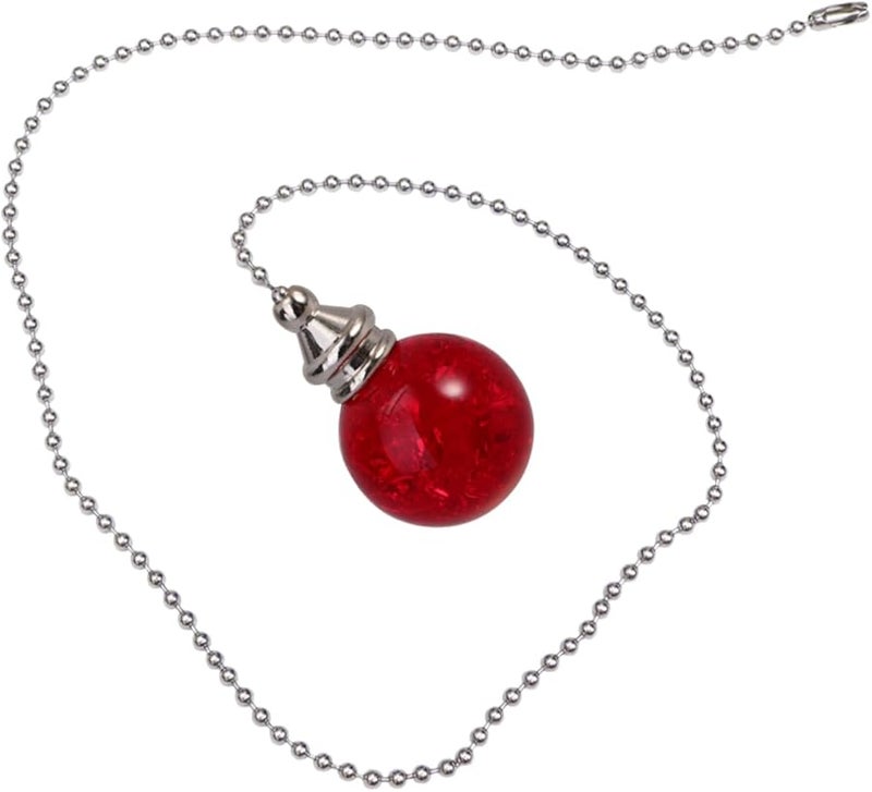 قلادة كرة حبوب مكسورة من Red Jojofuny سلسلة مروحة سحب زخرفة مصباح لأضواء السقف - Image 2