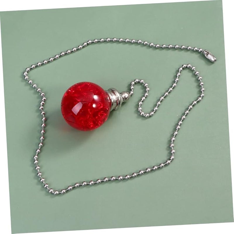 قلادة كرة حبوب مكسورة من Red Jojofuny سلسلة مروحة سحب زخرفة مصباح لأضواء السقف - Image 5