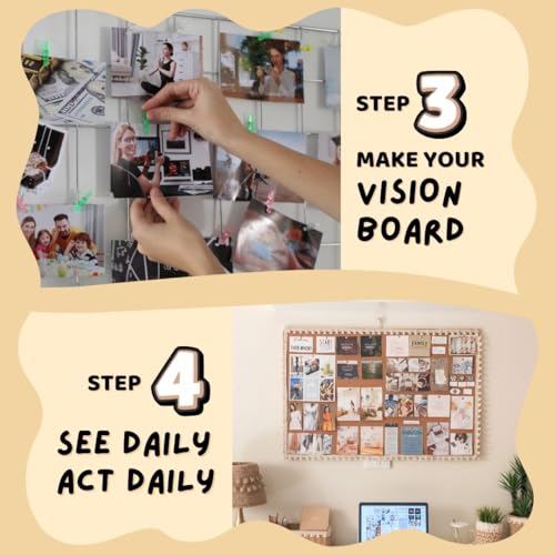 Funk You Store Manifestation Poster | 2026 Vision Board Supplies (200+ Elements, 12 A4 Sheets, A4 Board with Hook) Aesthetic | Life Goals Quotes Daily Affirmations for Women | Manifestation Posters | Manifest Dream Life Poster for Wall - Image 4