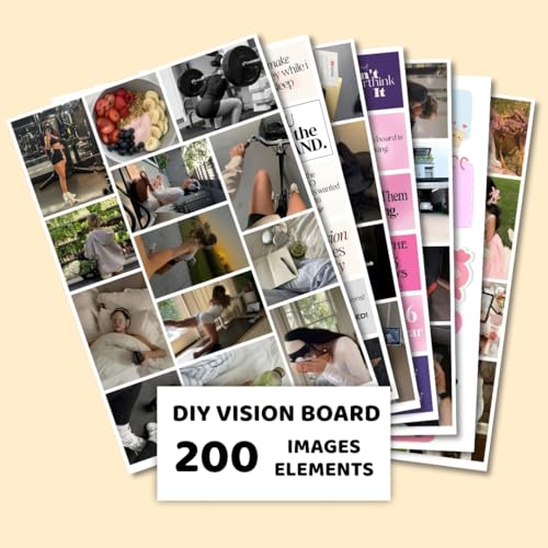 Funk You Store Manifestation Poster | 2026 Vision Board Supplies (200+ Elements, 12 A4 Sheets, A4 Board with Hook) Aesthetic | Life Goals Quotes Daily Affirmations for Women | Manifestation Posters | Manifest Dream Life Poster for Wall - Image 1