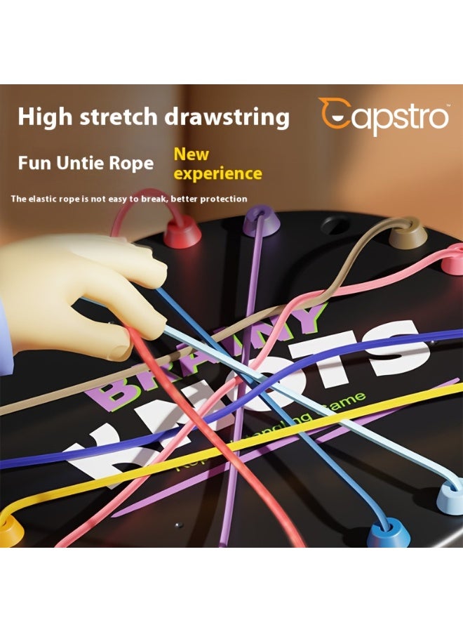Capstro Rope Knot Puzzle Game – String Untangle Logic & Brain Teaser Challenge for Kids & Adults | Concentration Training Tabletop Game with Storage Bag – Rope Knot Challenge - Image 3